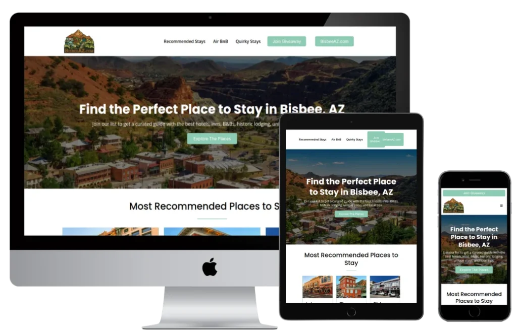 BisbeeAZ.com – Local Stay Discovery & Travel Funnel System